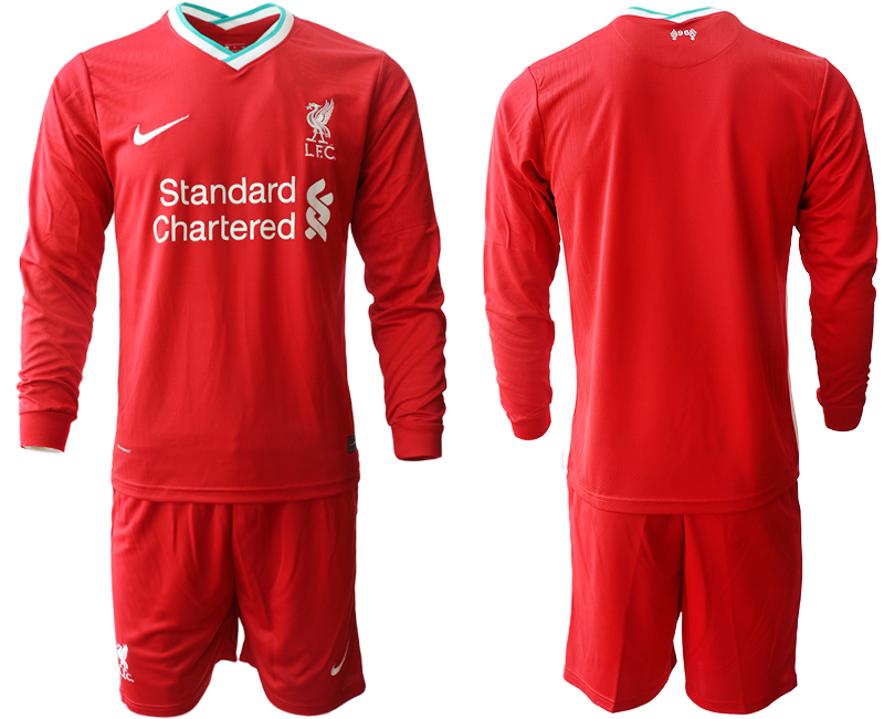 2020-21 Liverpool home long sleeve soccer jerseys