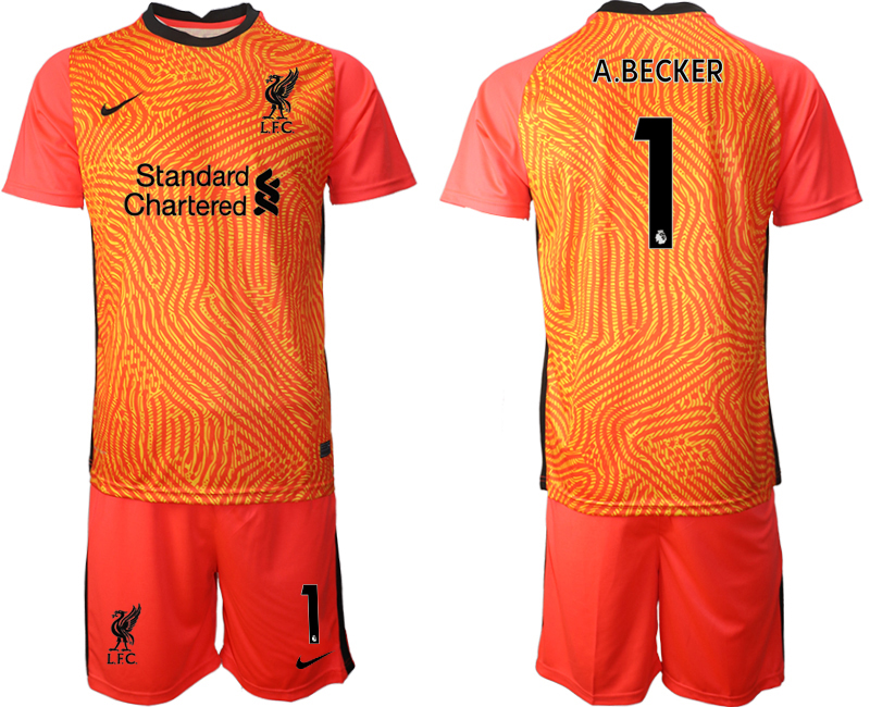 2020-21 Liverpool red goalkeeper 1# A.BECKER soccer jerseys