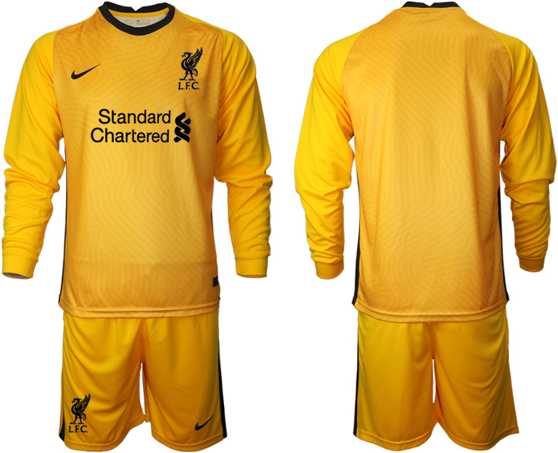 2020-21 Liverpool yellow goalkeeper long sleeve soccer jerseys