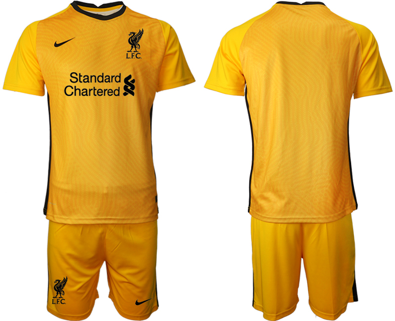 2020-21 Liverpool yellow goalkeeper soccer jerseys