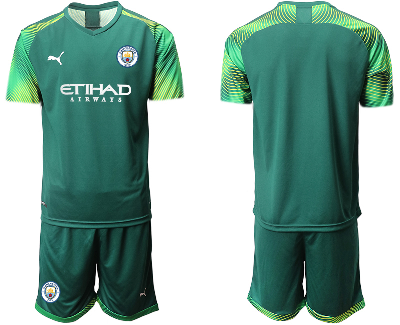 2020-21 Manchester City Dark green goalkeeper soccer jerseys