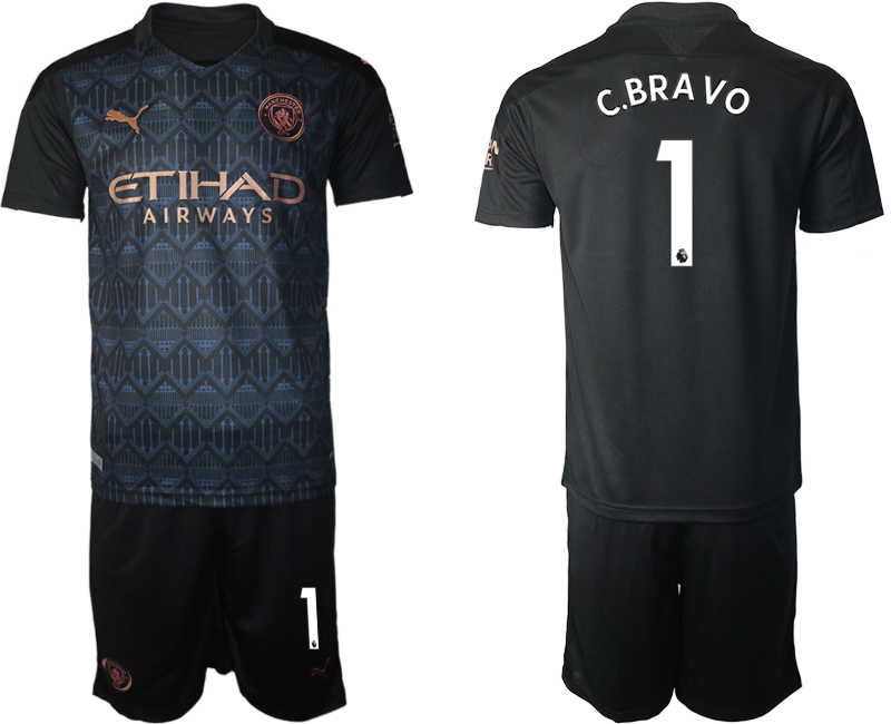 2020-21 Manchester City away 1# C.BRAVO soccer jerseys