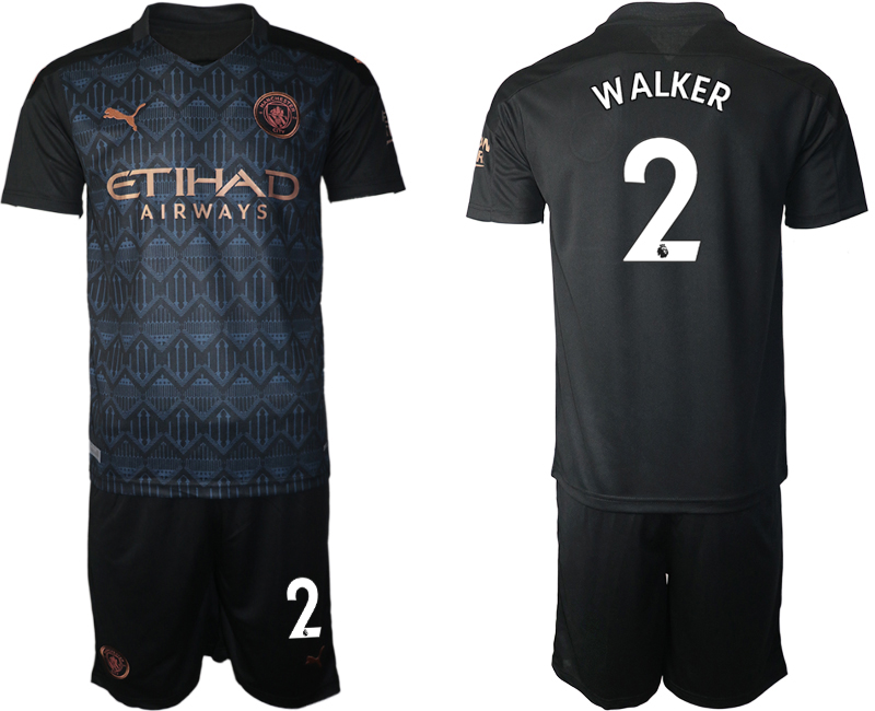 2020-21 Manchester City away 2# WALKER soccer jerseys