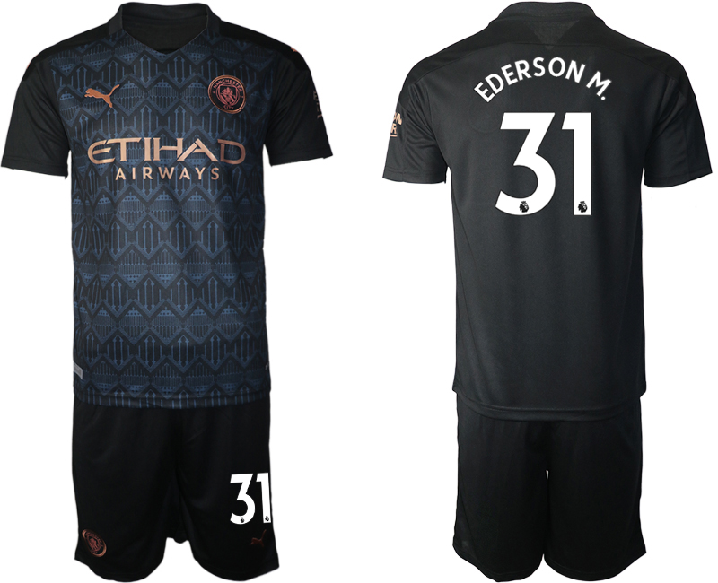 2020-21 Manchester City away 31# EDERSONM. soccer jerseys