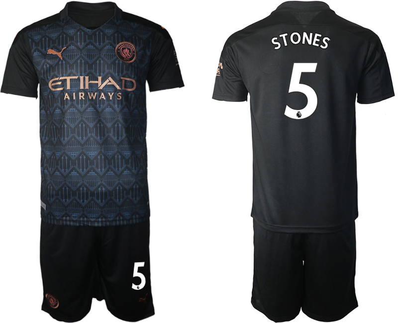 2020-21 Manchester City away 5# STONES soccer jerseys