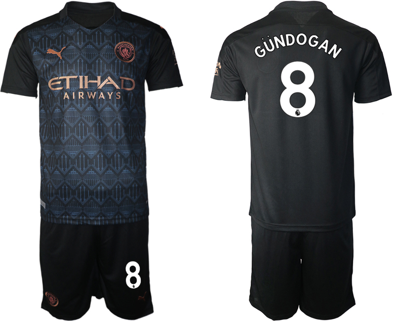 2020-21 Manchester City away 8# GUNDOGAN soccer jerseys