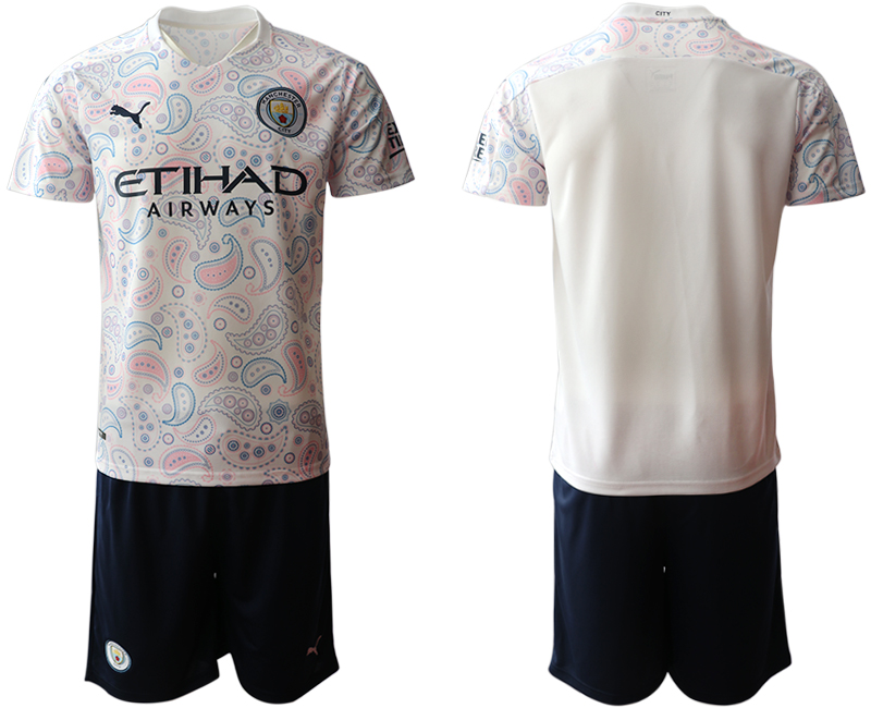 2020-21 Manchester City away white soccer jerseys