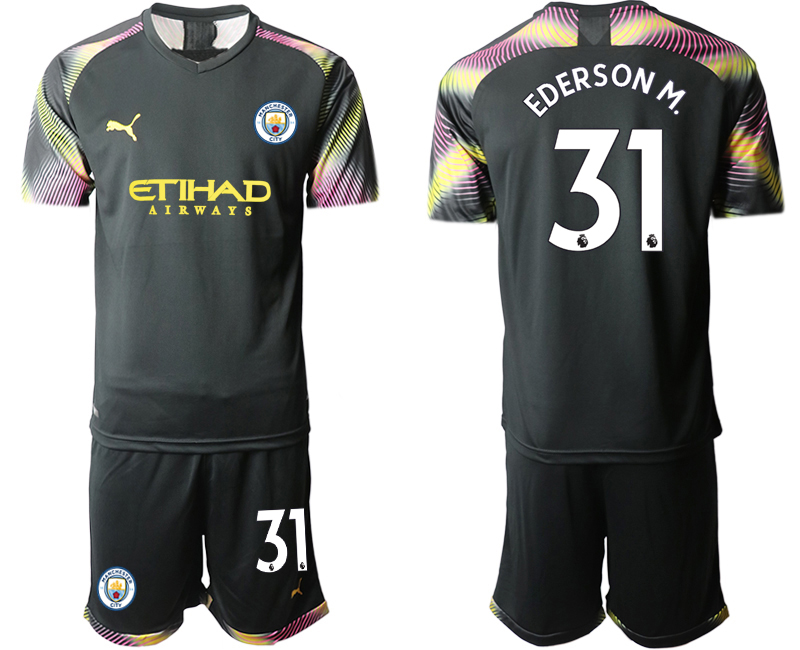 2020-21 Manchester City black goalkeeper 31# EDERSONM. soccer jerseys