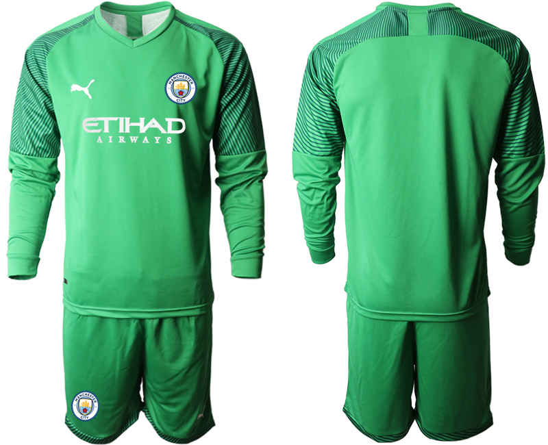 2020-21 Manchester City green goalkeeper long sleeve soccer jerseys