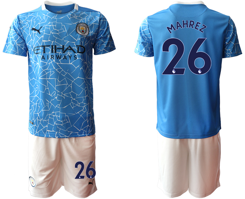 2020-21 Manchester City home 26# MAHREZ soccer jerseys