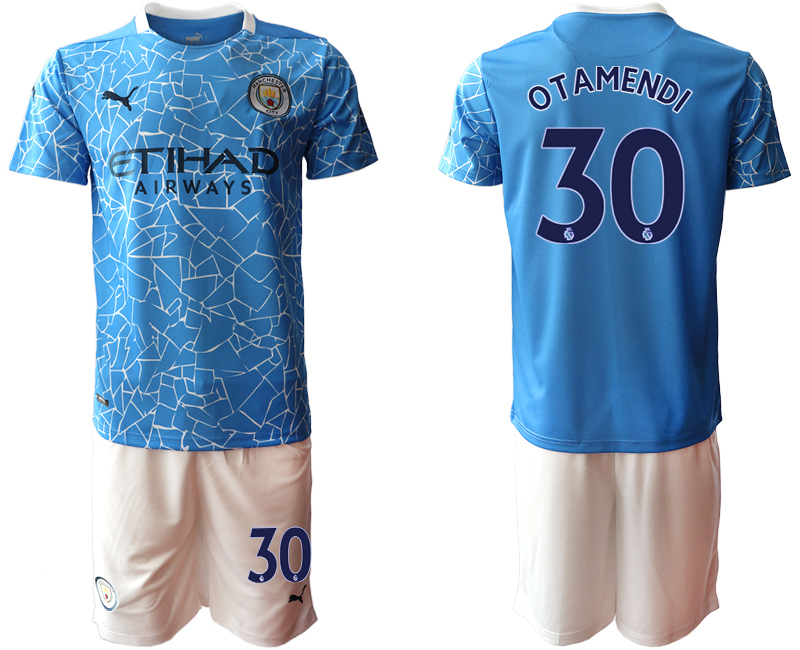 2020-21 Manchester City home 30# OTAMENDI soccer jerseys