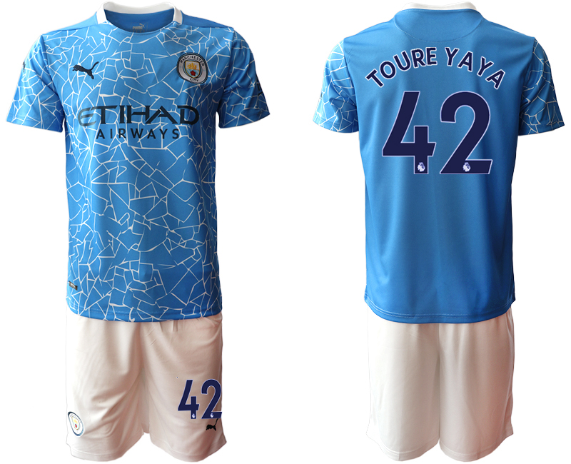 2020-21 Manchester City home 42# TOURE YAYA soccer jerseys