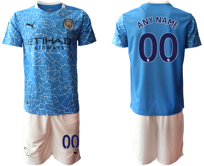 2020-21 Manchester City home any name custom soccer jerseys