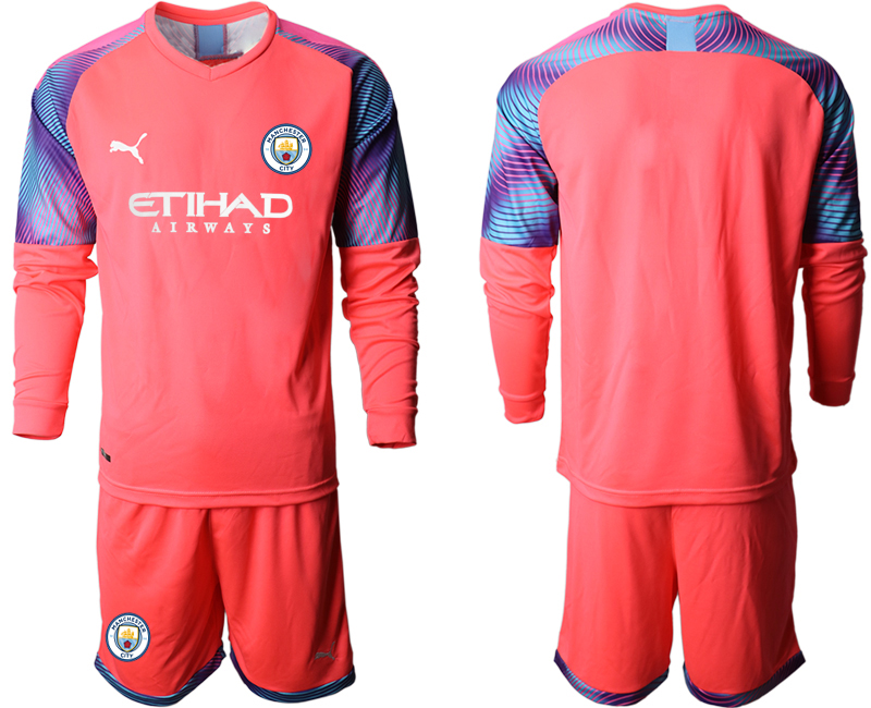 2020-21 Manchester City pink goalkeeper long sleeve soccer jerseys