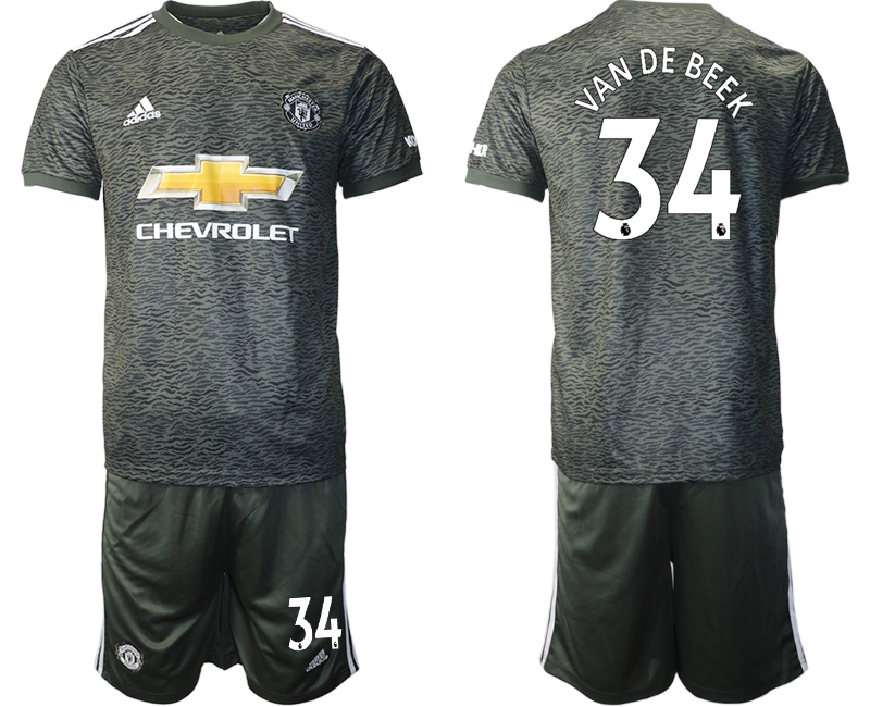 2020-21 Manchester United 34 VAN DE BEEK Away Soccer Jersey