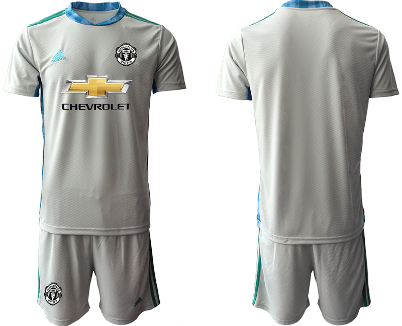 2020-21 Manchester United Gray Goalkeeper Soccer Jersey