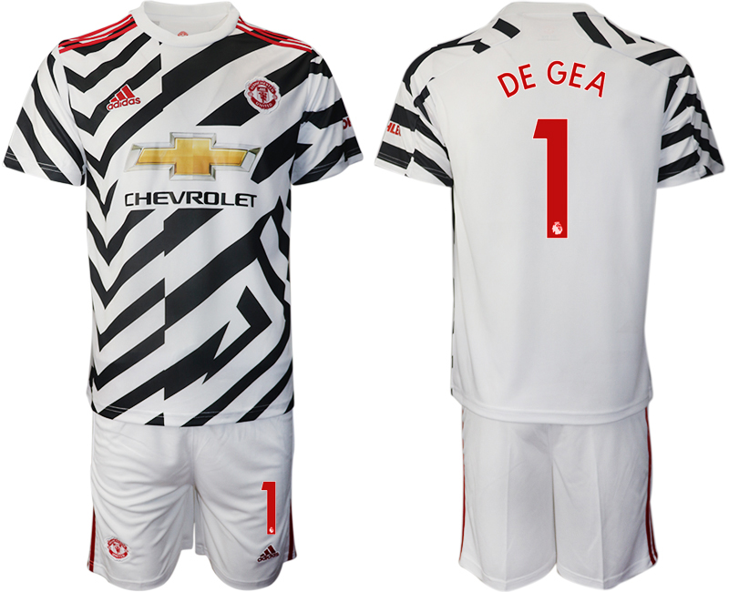 2020-21 Manchester United away 1# DE GEA white soccer jerseys