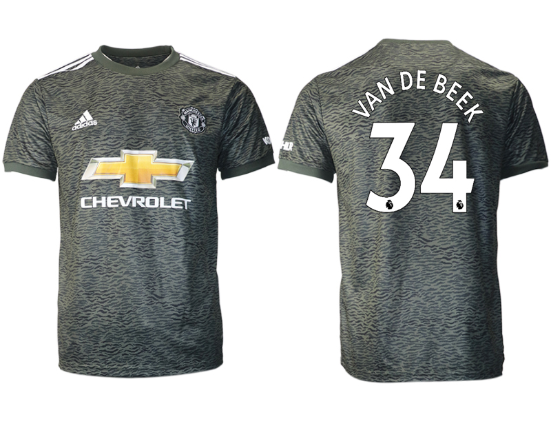 2020-21 Manchester United away aaa version 34# WAN DE BEEK soccer jerseys