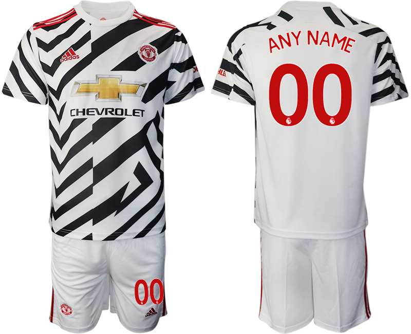 2020-21 Manchester United away any name white custom soccer jerseys