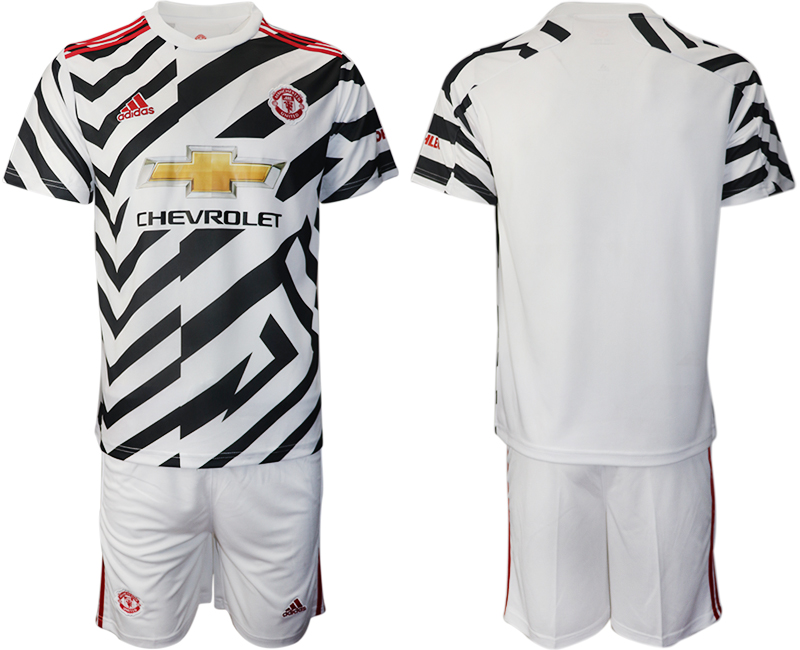 2020-21 Manchester United away white soccer jerseys