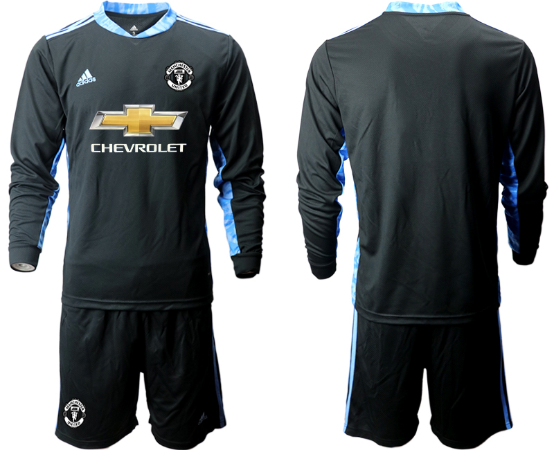 2020-21 Manchester United black goalkeeper long sleeve soccer jerseys