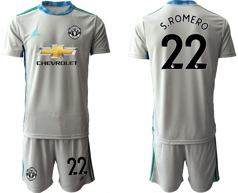 2020-21 Manchester United gray goalkeeper 22# S.ROMERO soccer jerseys