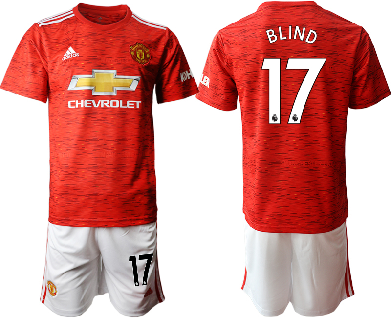 2020-21 Manchester United home 17# BLIND soccer jerseys