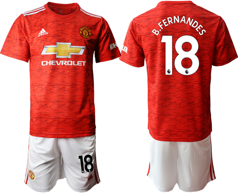 2020-21 Manchester United home 18# B.FERNANDES soccer jerseys