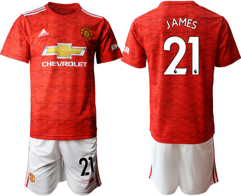 2020-21 Manchester United home 21# JAMES soccer jerseys