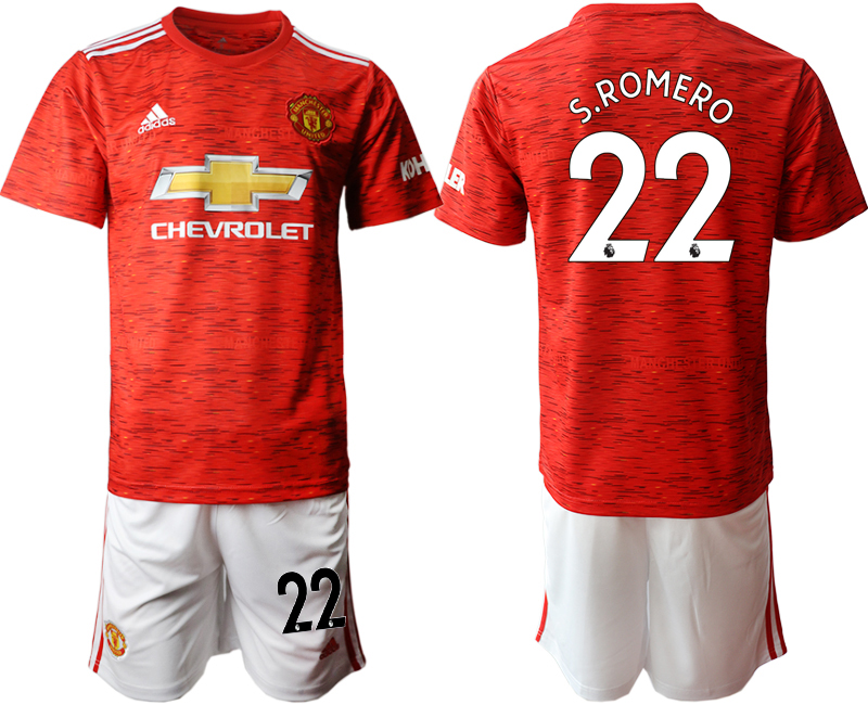 2020-21 Manchester United home 22# S.ROMERO soccer jerseys