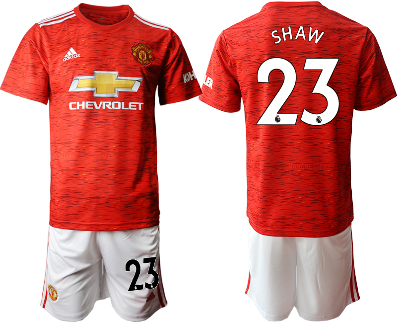 2020-21 Manchester United home 23# SHAW soccer jerseys