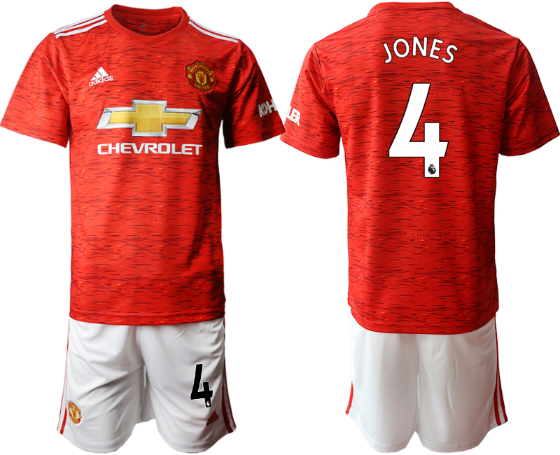 2020-21 Manchester United home 4# JONES soccer jerseys