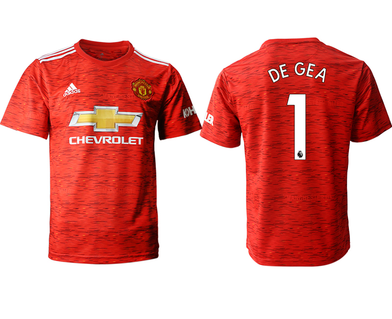 2020-21 Manchester United home aaa version 1# DE GEA soccer jerseys