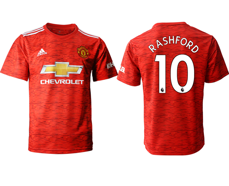 2020-21 Manchester United home aaa version 10# RASHFORD soccer jerseys