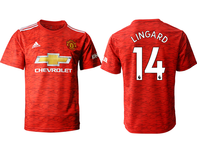 2020-21 Manchester United home aaa version 14# LINGARD soccer jerseys