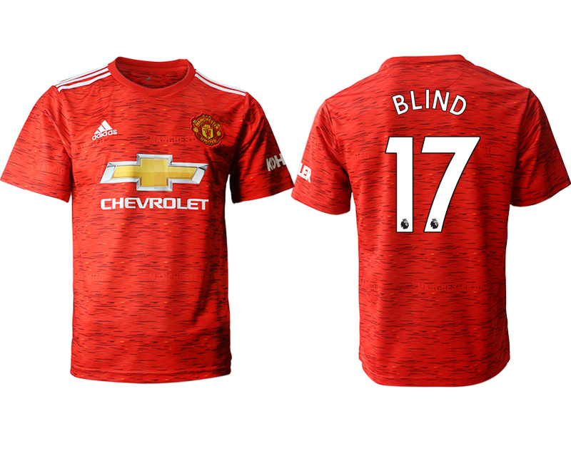 2020-21 Manchester United home aaa version 17# BLIND soccer jerseys