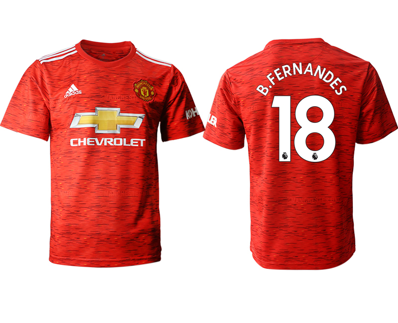 2020-21 Manchester United home aaa version 18# B.FERNANDES soccer jerseys