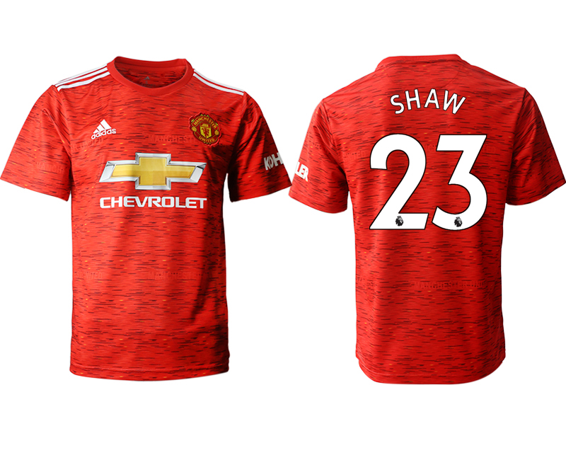 2020-21 Manchester United home aaa version 23# SHAW soccer jerseys