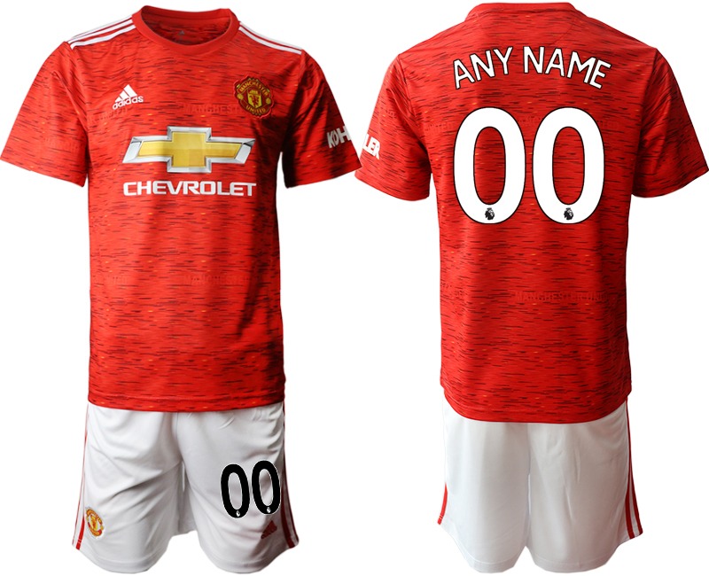 2020-21 Manchester United home any name custom soccer jerseys