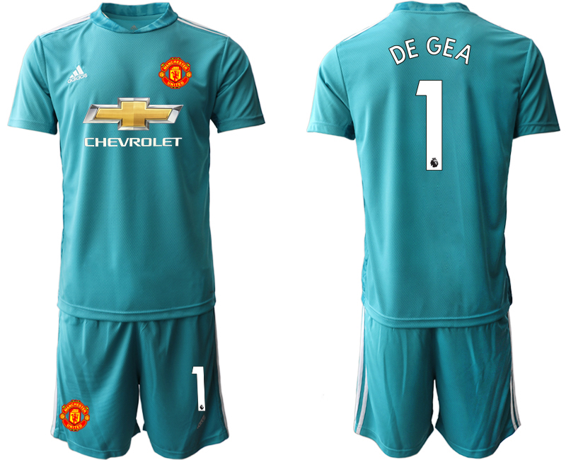 2020-21 Manchester United lake blue goalkeeper 1# DE GEA soccer jerseys