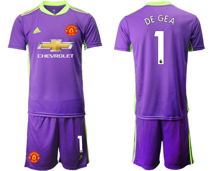 2020-21 Manchester United purple goalkeeper 1# DE GEA soccer jerseys