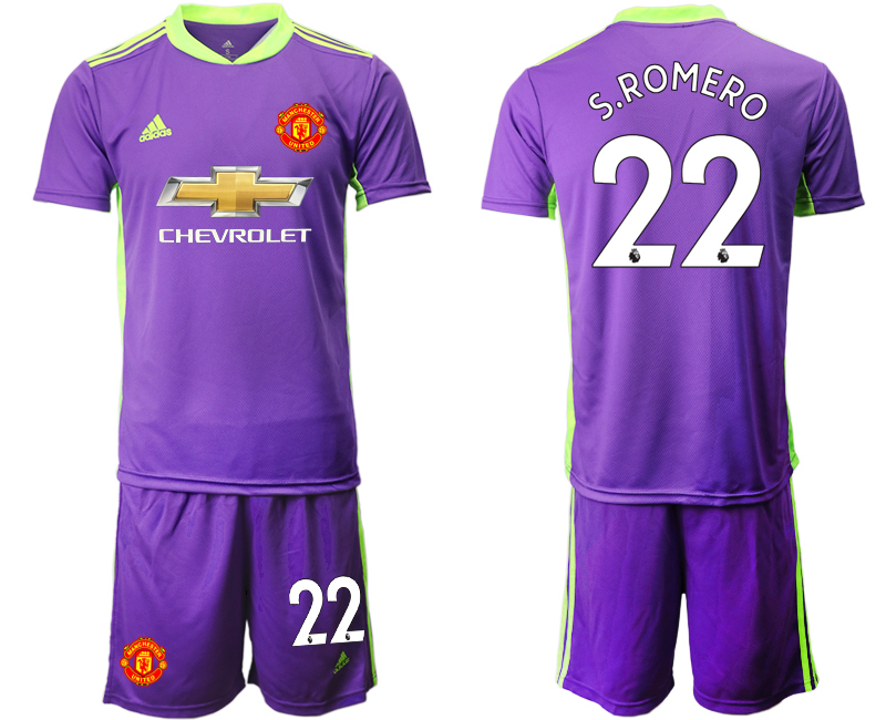 2020-21 Manchester United purple goalkeeper 22# S.ROMERO soccer jerseys