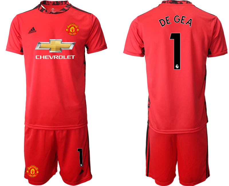 2020-21 Manchester United red goalkeeper 1# DE GEA soccer jerseys