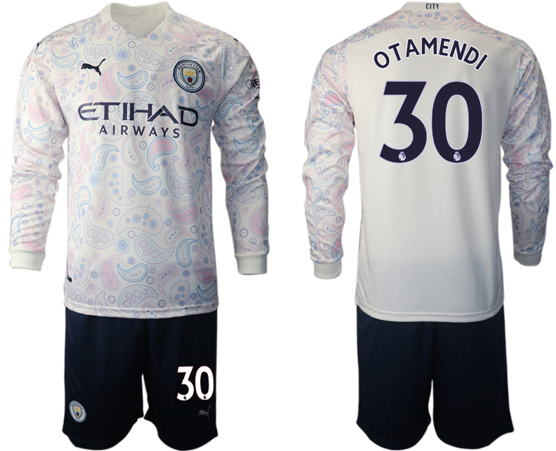 2020-21 Manchester city away 30# OTAMENDI long sleeve soccer jerseys