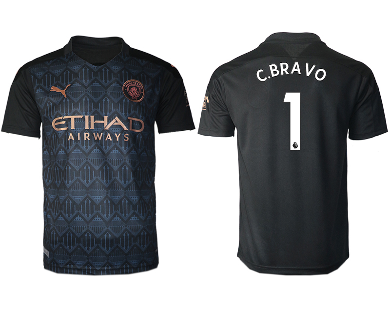 2020-21 Manchester city away aaa version 1# C.BRAVO soccer jerseys