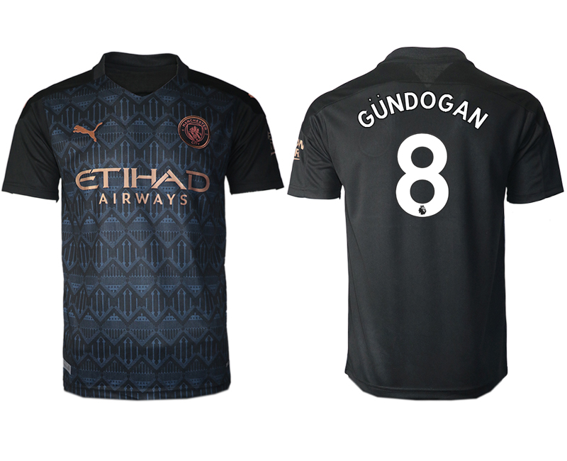 2020-21 Manchester city away aaa version 8# GUNDOGAN soccer jerseys