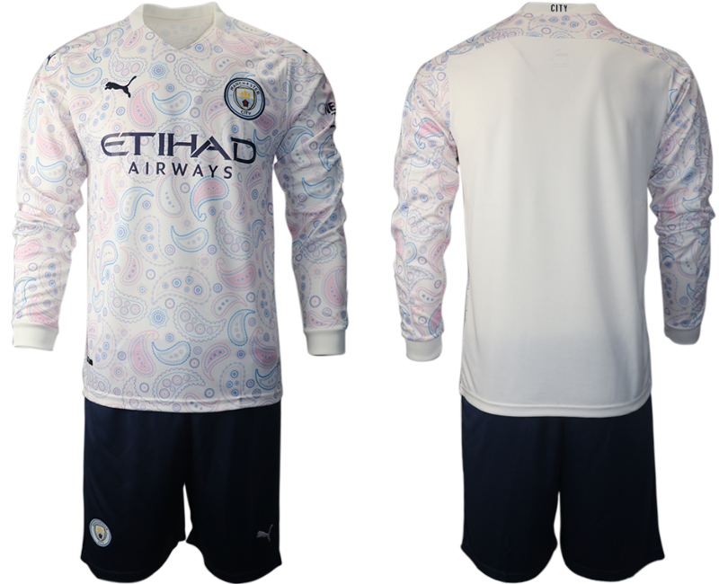 2020-21 Manchester city away long sleeve soccer jerseys