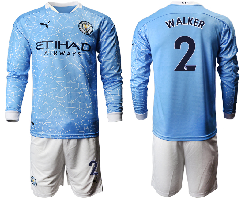 2020-21 Manchester city home 2# WALKEP long sleeve soccer jerseys