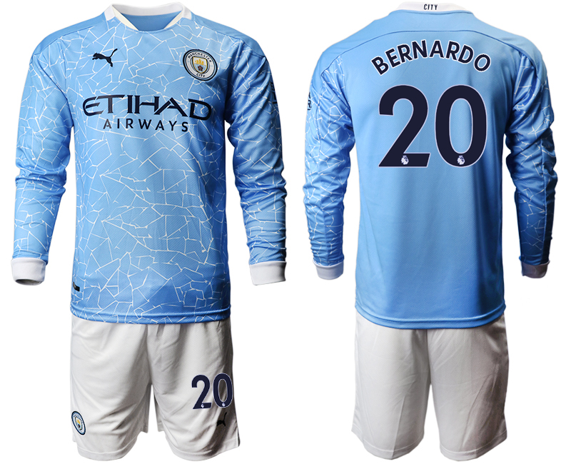 2020-21 Manchester city home 20# BERNARDO long sleeve soccer jerseys