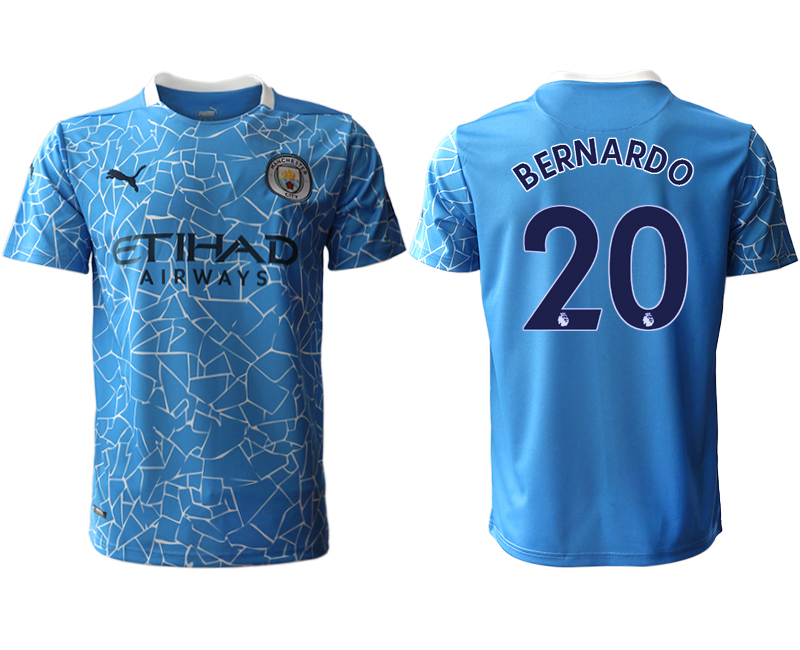 2020-21 Manchester city home aaa version 20# BERNARDO soccer jerseys